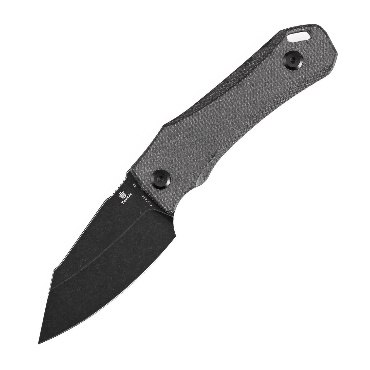 Tenable Loki G1058A4 Blackwash D2 Blade Black G10 Handle Fixed Blade Knife