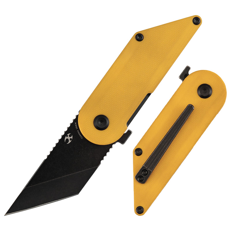 Kansept Dash T2045A4 154CM Blade Yellow G10 Handle Liner Lock Folding Knife