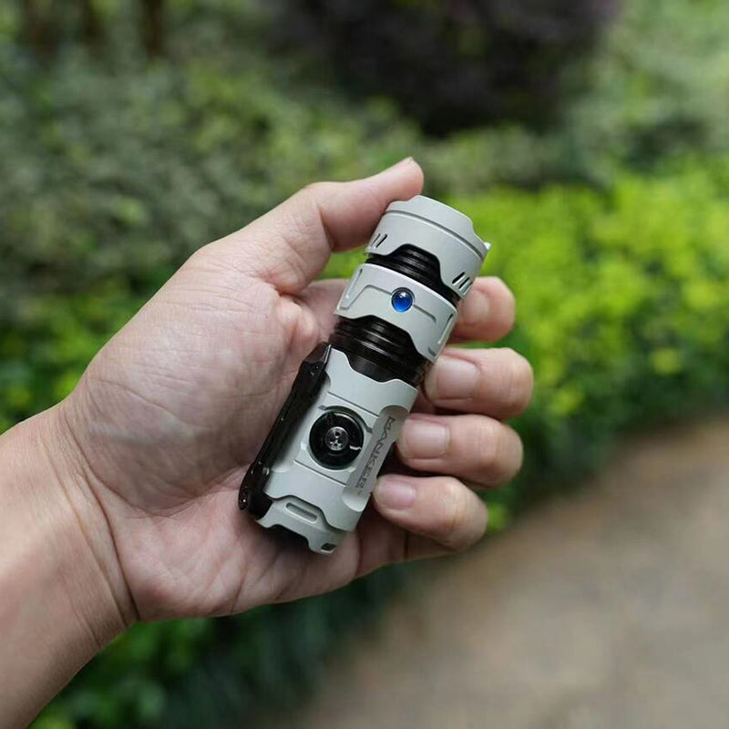 Mankerlight Timeback III EDC Flashlight Spinner Flashlight Use 18350 Battery Aluminum