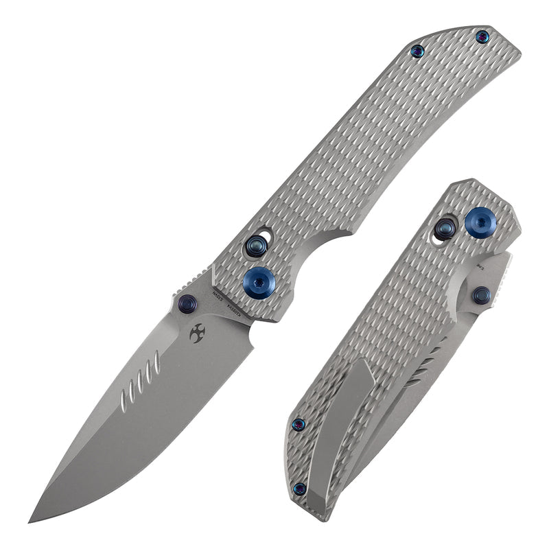 Kansept Eaglestrike K1095V4 CPM-S35VN Blade Titanium Handle Crossbar Lock Folding Knife