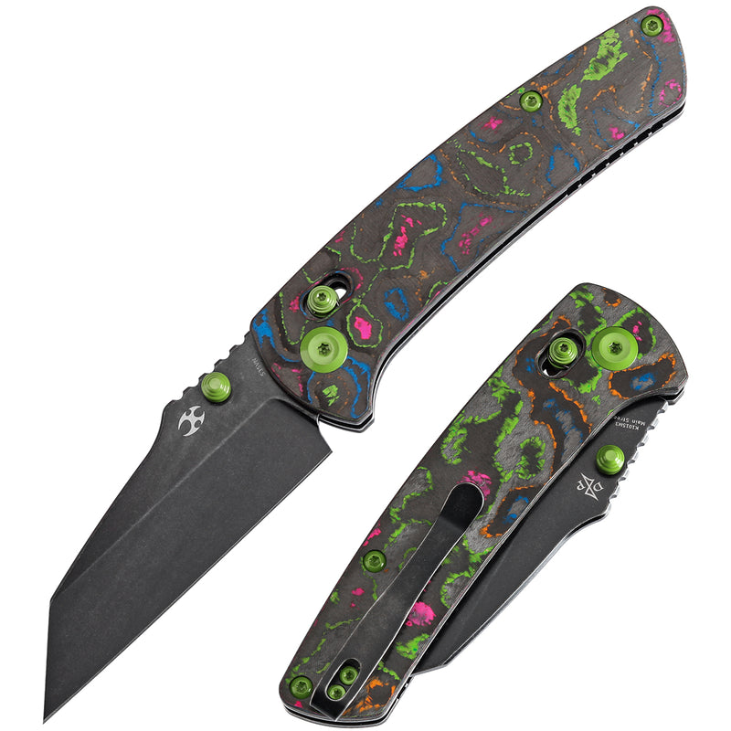 Kansept Main Street K1015M3 CPM-S35VN Blade 80S Camo Carbon Fiber Handle Crossbar Lock Folding Knife