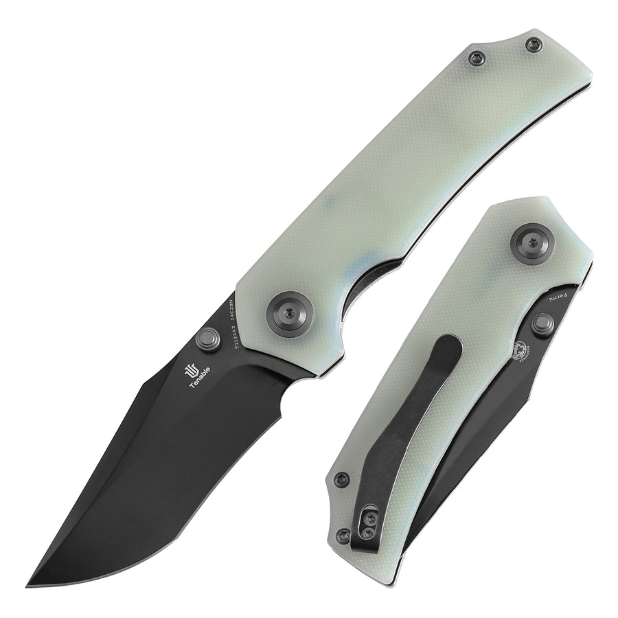 Tenable Fermi T1122A2 14C28N Blade Jade G10 Handle Liner Lock
