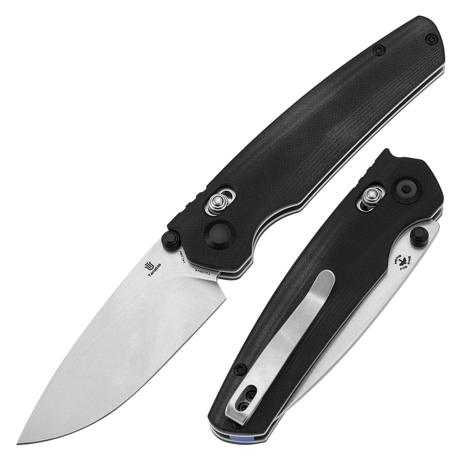 Tenable Raven T2109V4 14C28N Blade Black G10 Handle Cross Bar Lock Folding Knife