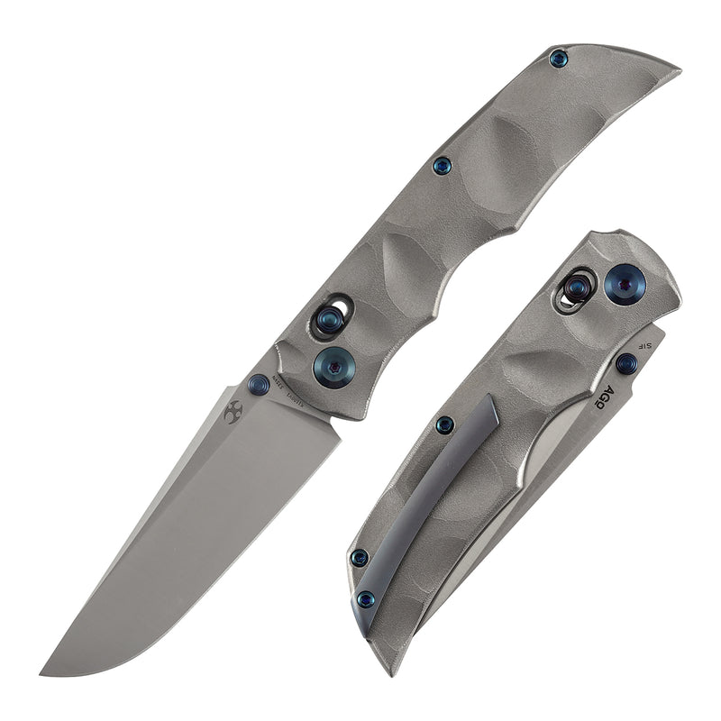 Kansept SIF K1100V1 CPM-S35VN Blade Titanium Handle Crossbar Lock Folding Knife
