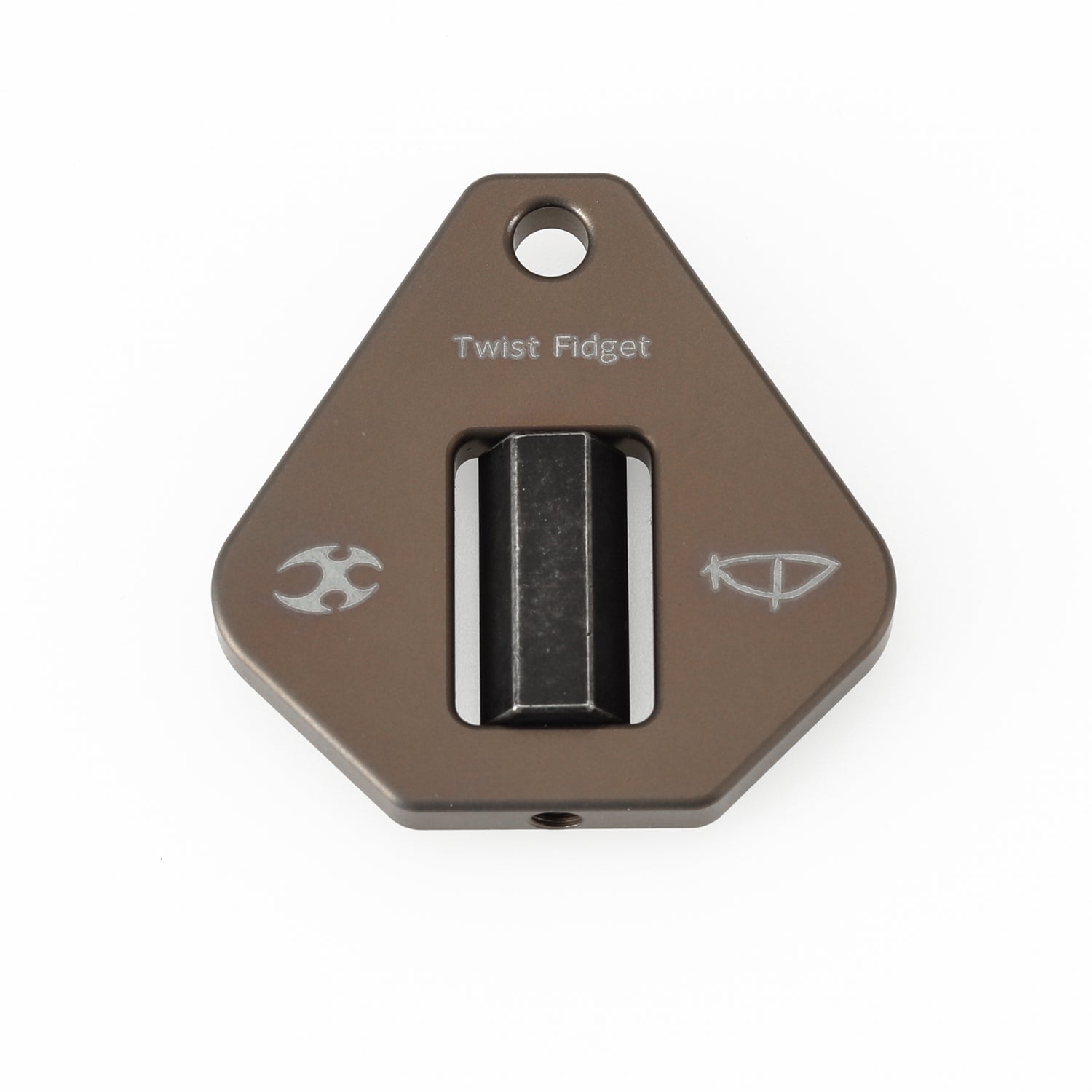 Kansept Titanium Twister G012A2 – Bronze Anodized Ti with Antique Blackwash Spinner EDC Fidget Tool for Everyday Stress Relief