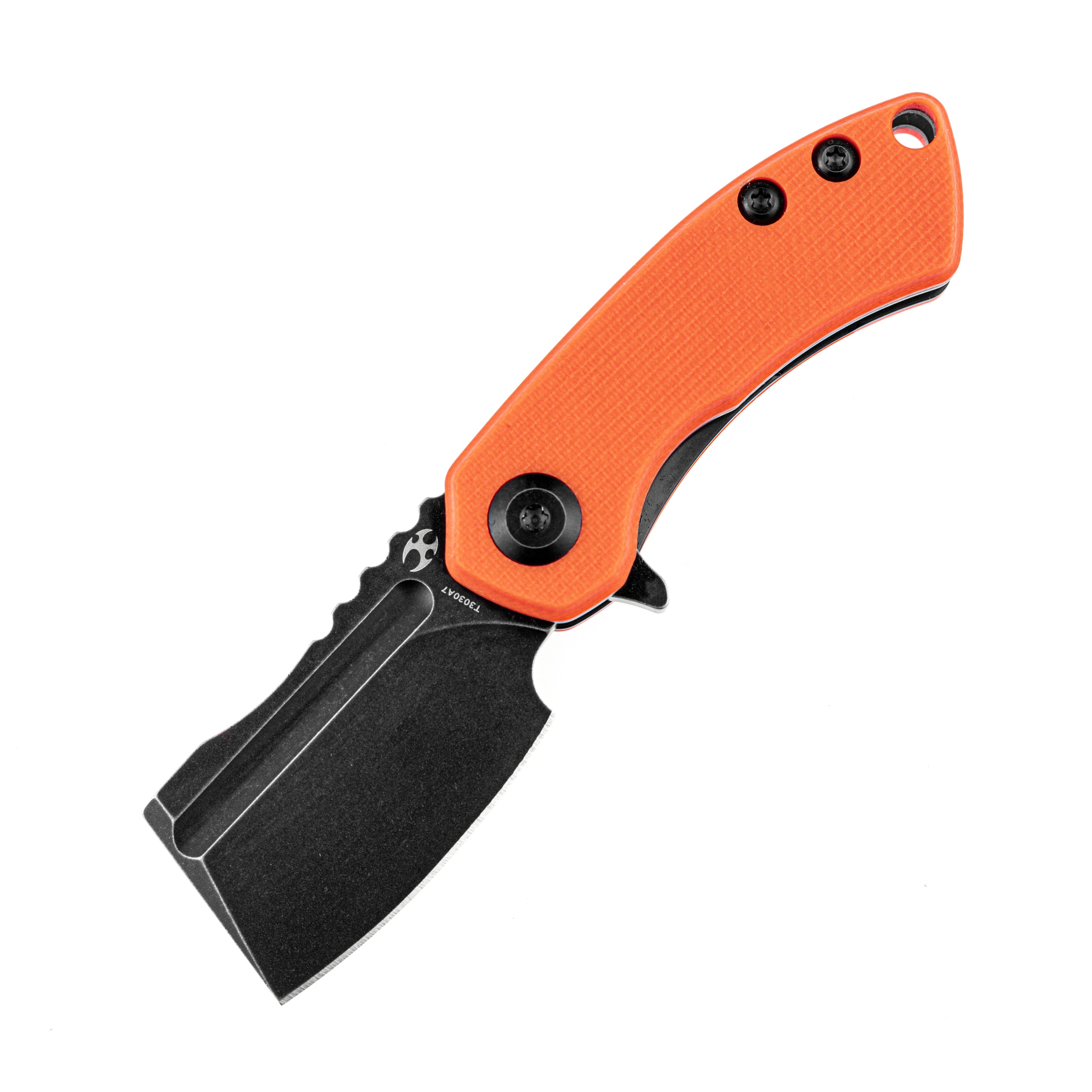 Kansept Knives T3030A7 Mini Korvid 154CM Blade Orange G10 Handle Liner Lock Edc Knives