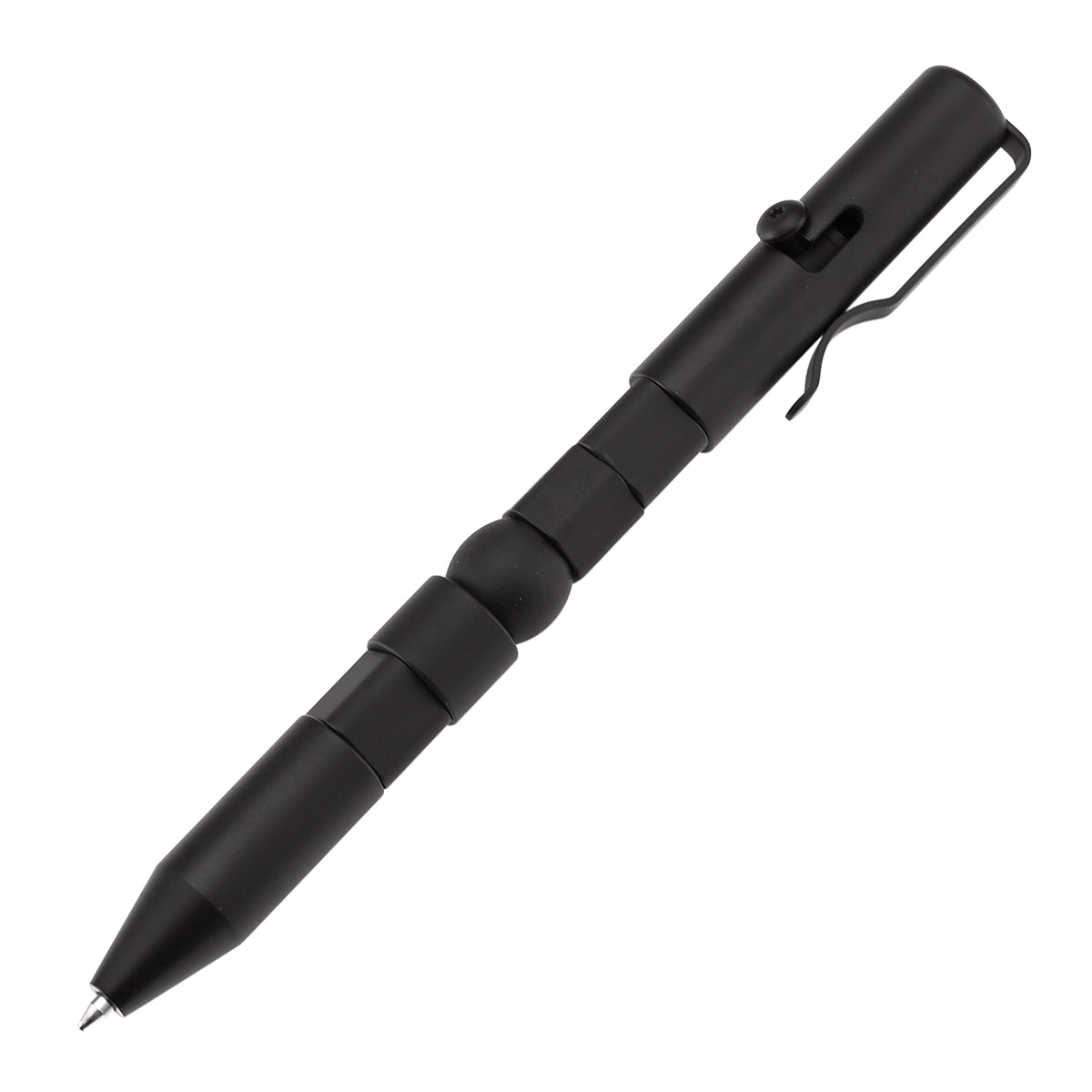 Kansept Titanium EDC Bolt-Action Pen G013P2– Rotable SHAPES with Black Anodized Titanium with Viking Pattern