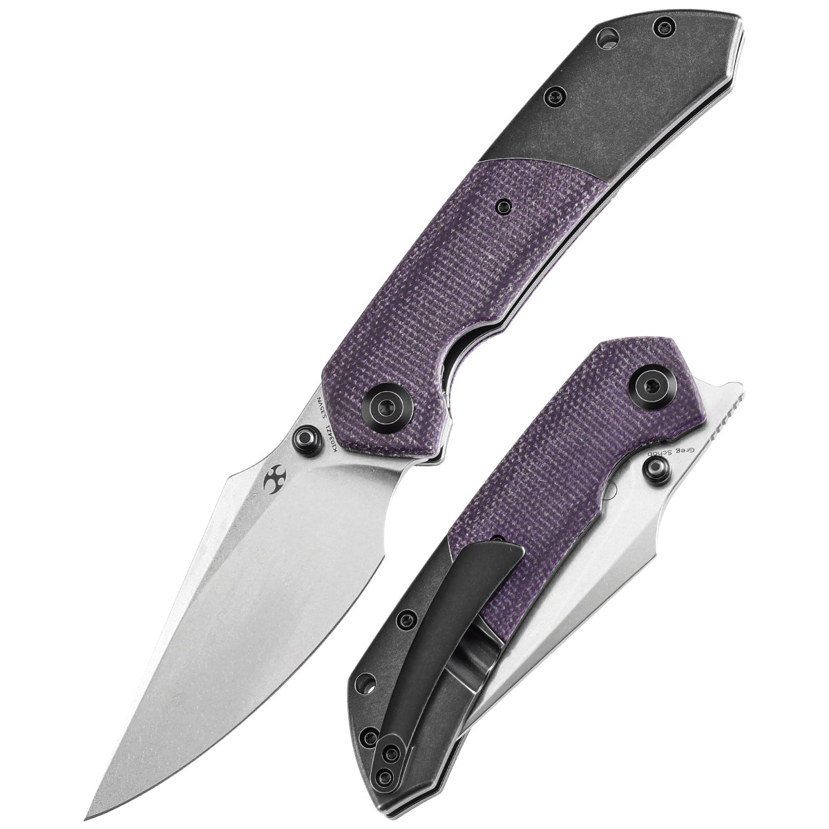 Kansept Fenrir K1034Z1 Flipper Knife CPM-S35VN Blade Titanium + Micarta Handle Edc Knife Liner lock