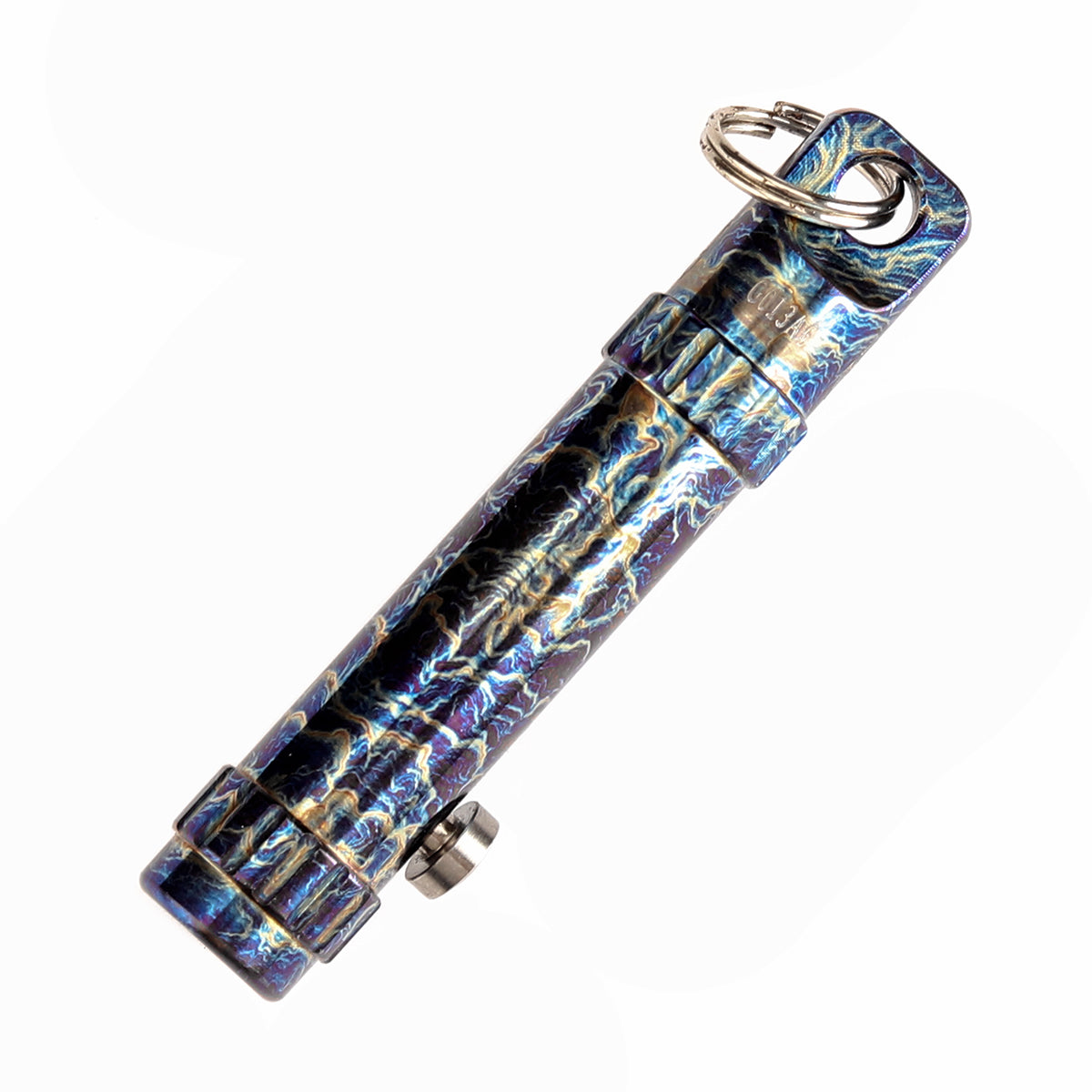 Kansept EDC Bolt Fidget G013A6 Lightning Strike Titanium with Bolt Mechanism for Stress Relieving with Key Chain for Lanyard Hole