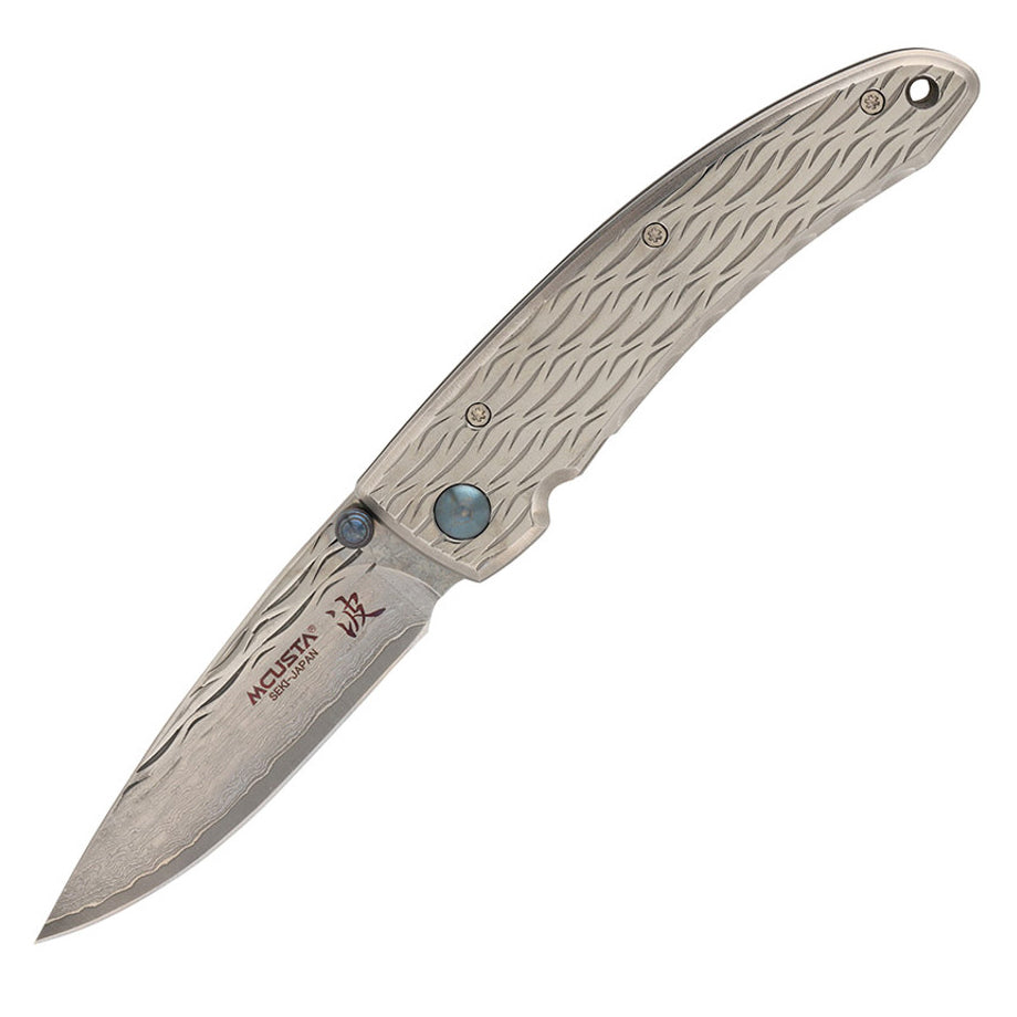 Mcusta Knife Forge Small Nami MC-0111D VG-10 Damascus Blade Stainless Steel Handle Folding Knives Edc Knife