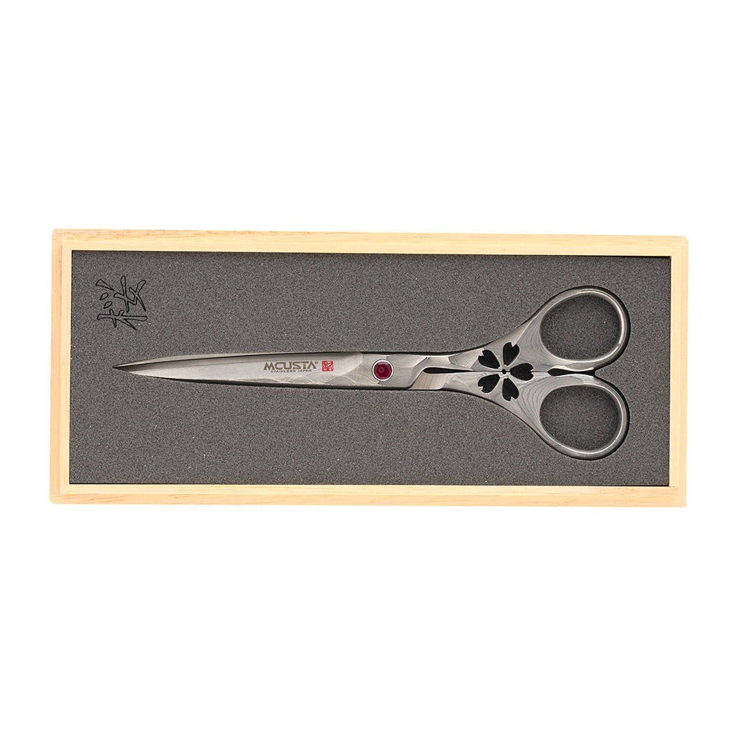 Mcusta DDS-170D Sakura Scissors VG-10 Core Damascus Scissors