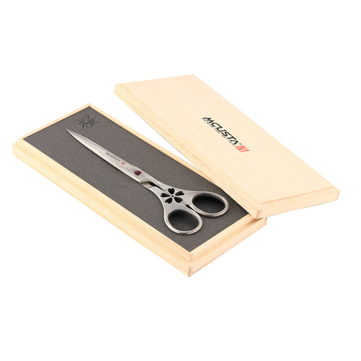 Mcusta DDS-170D Sakura Scissors VG-10 Core Damascus Scissors
