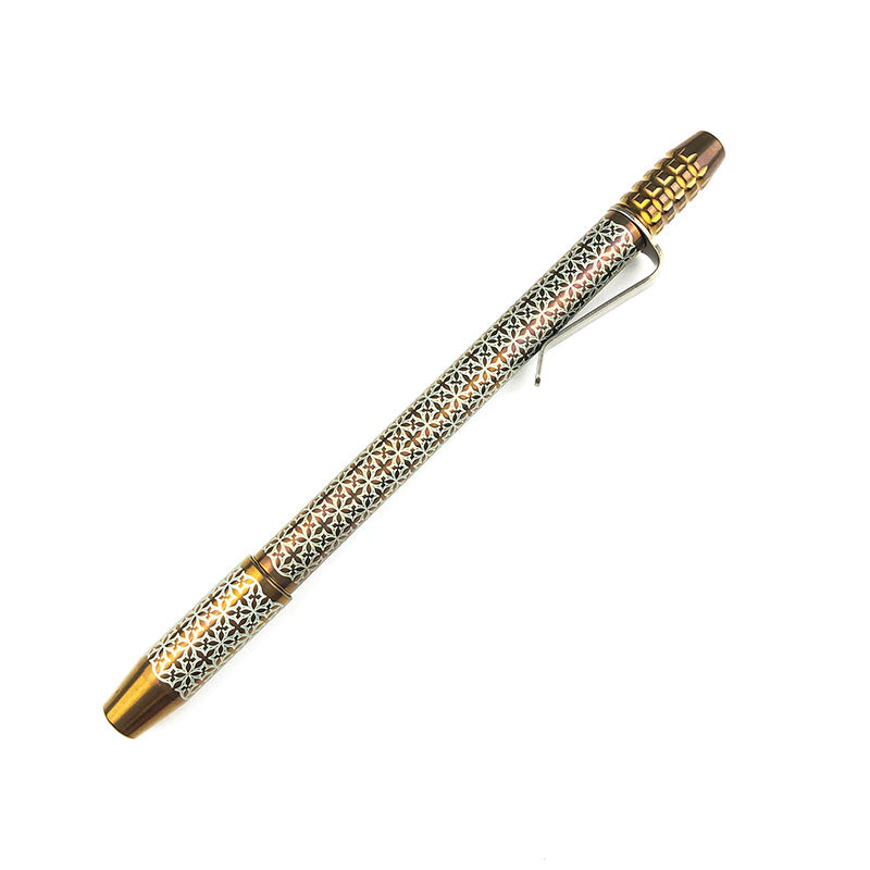 Ti2 Design TechLiner Shorty Titanium Pen Custom Anodized Bronze