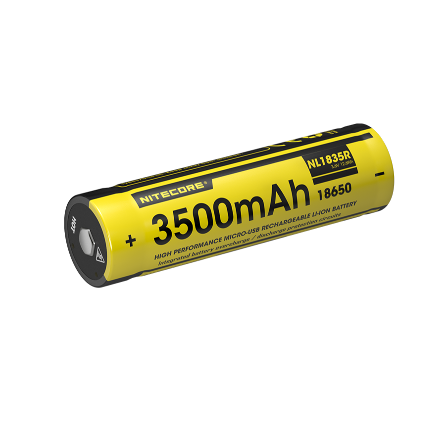 Nitecore Battery NL1835R 18650 Battery - USB Charging Port