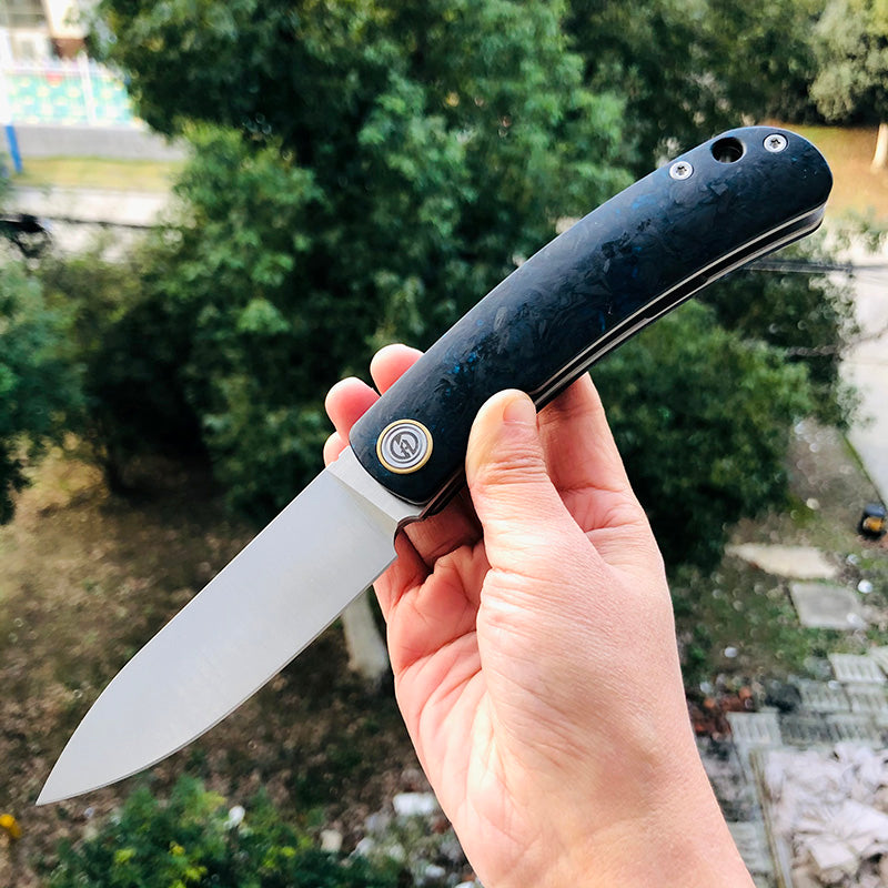 Maxace Beetle Folding Knife CPM-S90V Blade Titanium + Carbon Fiber Handle