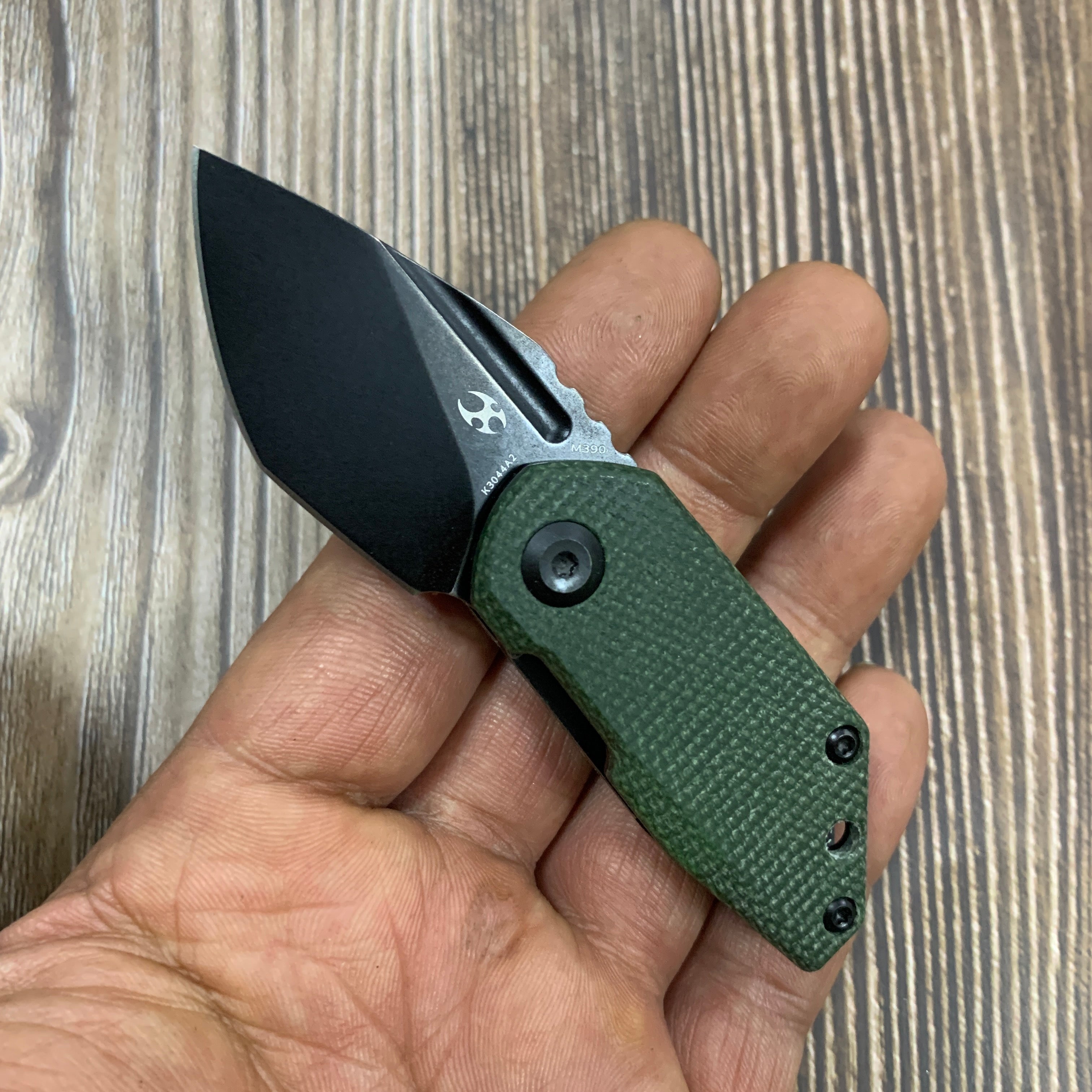 Kansept Knives RIO K3044A2 M390 Blade Green Micarta Handle Liner Lock EDC Knife