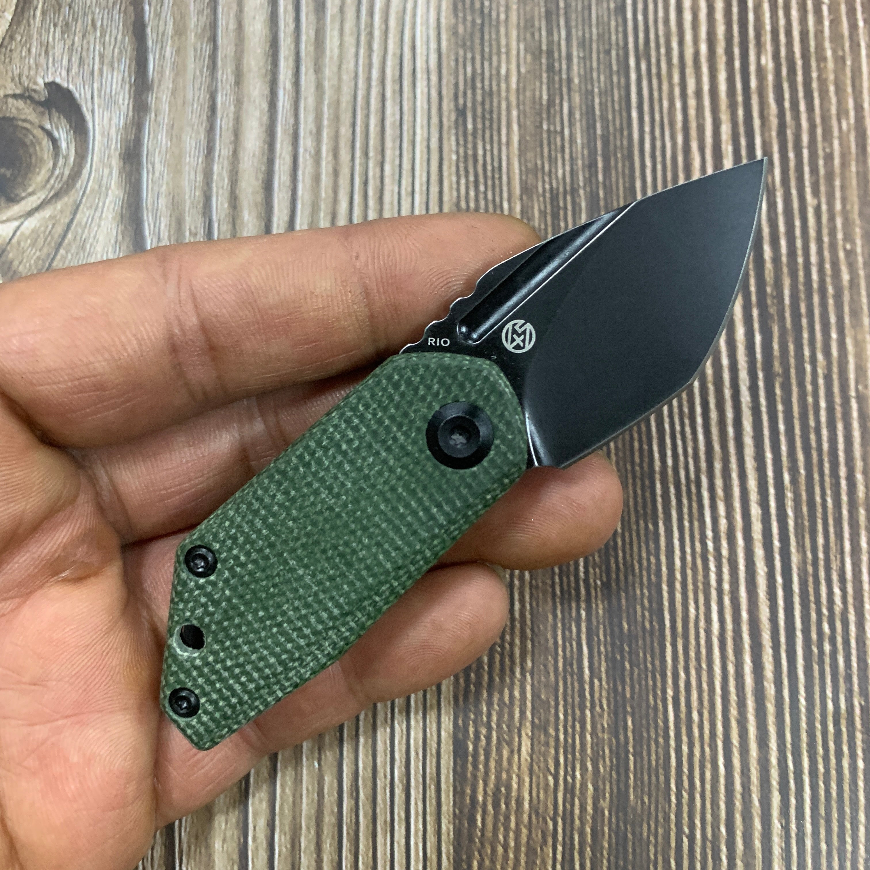 Kansept Knives RIO K3044A2 M390 Blade Green Micarta Handle Liner Lock EDC Knife
