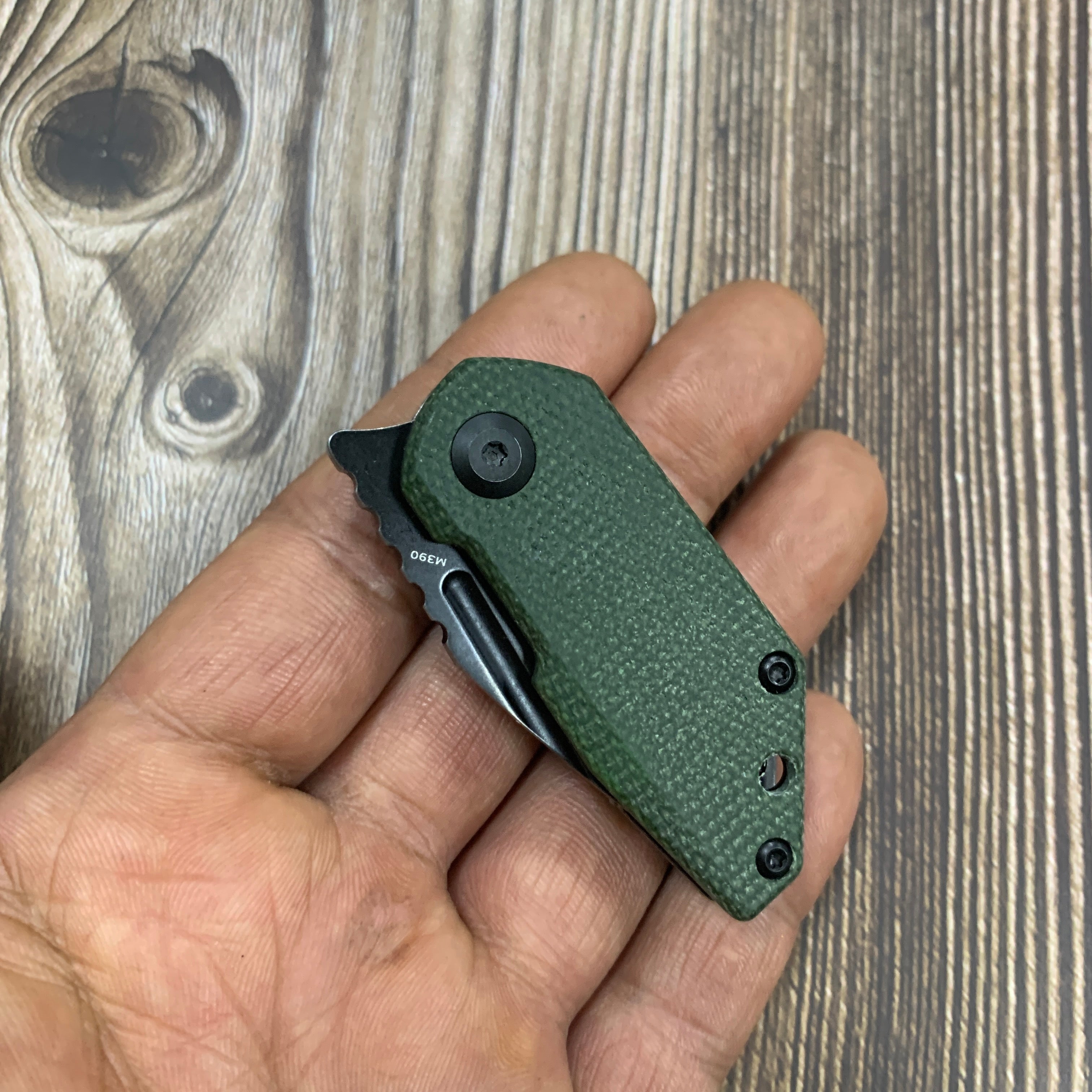 Kansept Knives RIO K3044A2 M390 Blade Green Micarta Handle Liner Lock EDC Knife