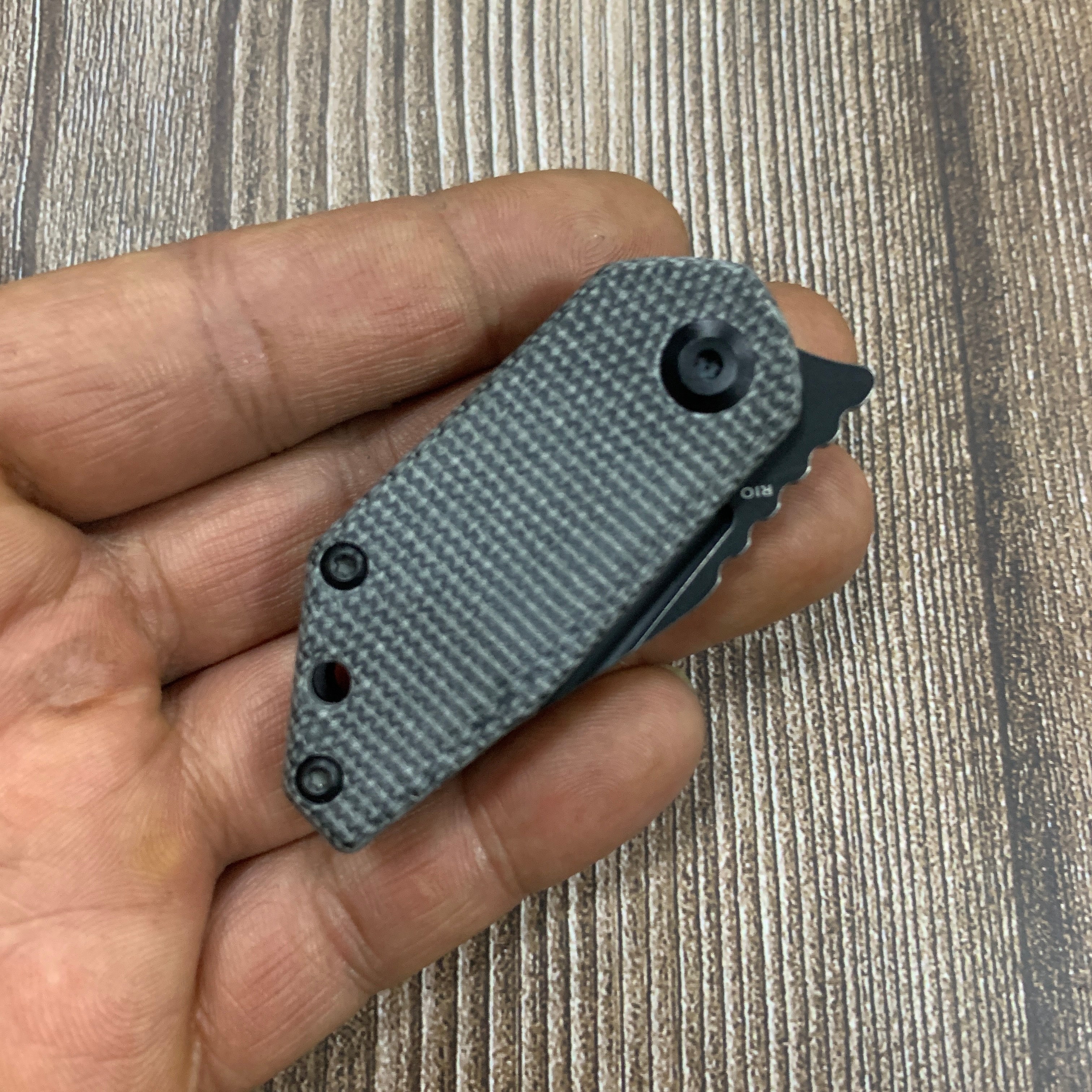 Kansept Knives RIO K3044A3 M390 Blade Black Micarta Handle Liner Lock EDC Knife