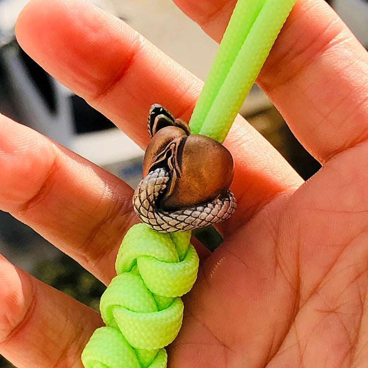 SnakeSword Apple Snake Custom Knives lanyard beads