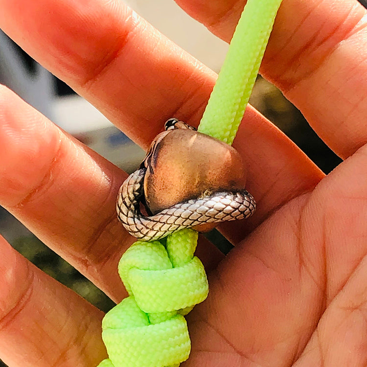 SnakeSword Apple Snake Custom Knives lanyard beads