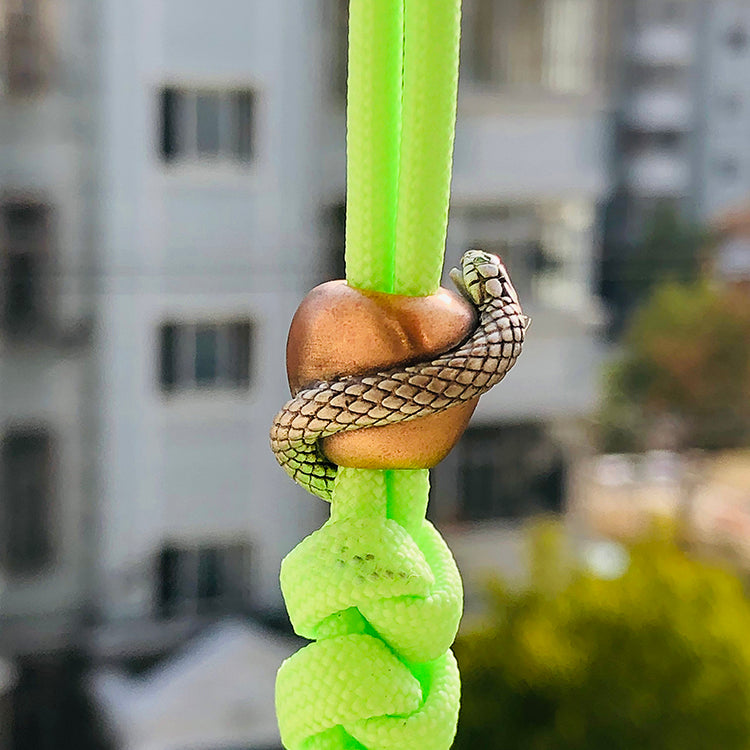 SnakeSword Apple Snake Custom Knives lanyard beads