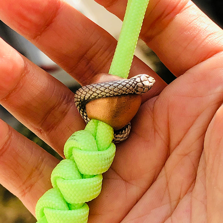 SnakeSword Apple Snake Custom Knives lanyard beads