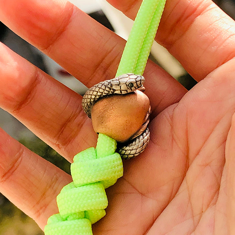 SnakeSword Apple Snake Custom Knives lanyard beads