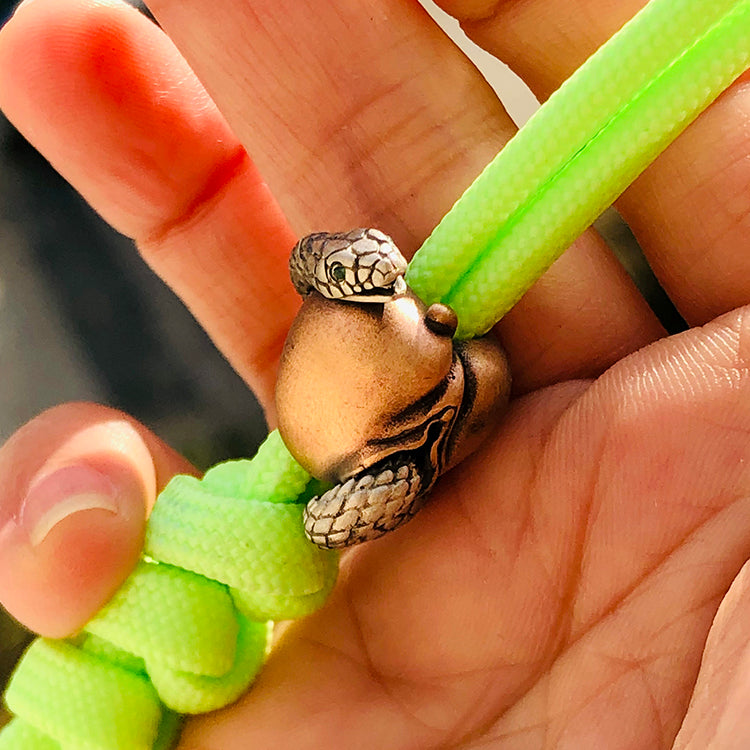 SnakeSword Apple Snake Custom Knives lanyard beads