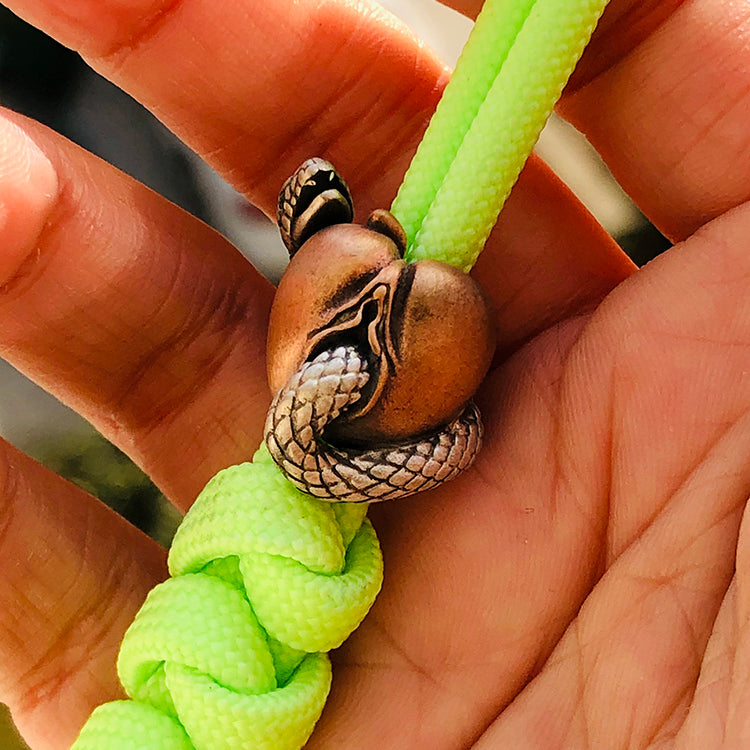 SnakeSword Apple Snake Custom Knives lanyard beads