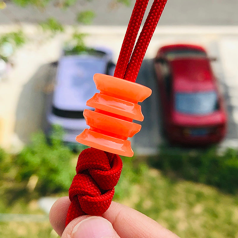 SnakeSword Orange Resin Knife lanyard beads Knives lanyard beads