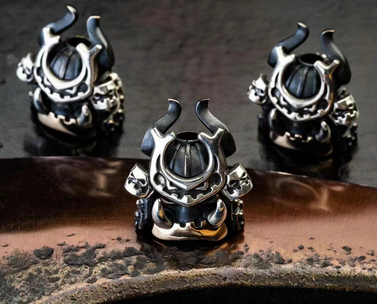 Apeshkov Beads Ronin Warrior brass Silver Custom lanyard bead Limit