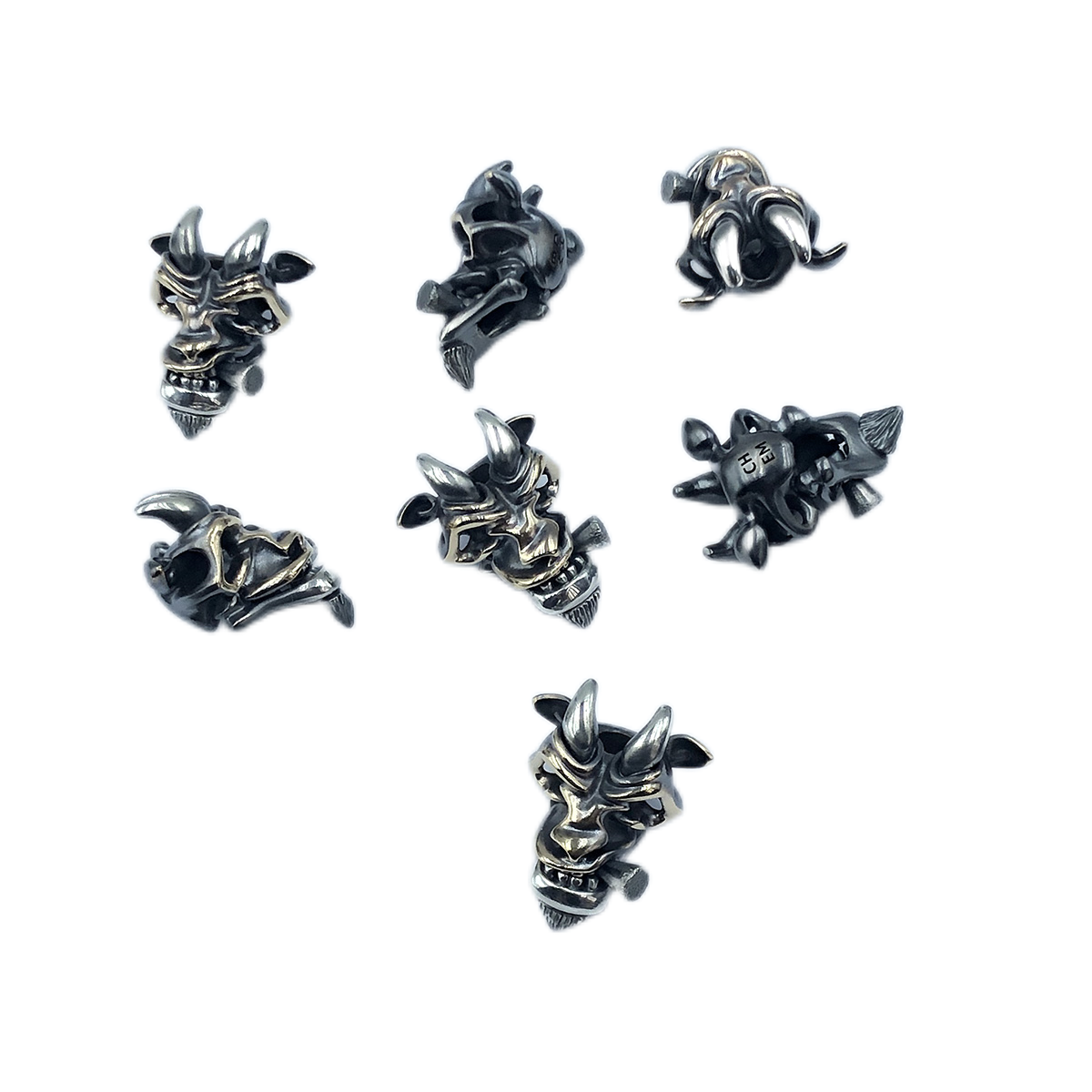 Cpprhd83 Silver Jaw Beads Copperhead metalworks Beads Knife lanyard beads