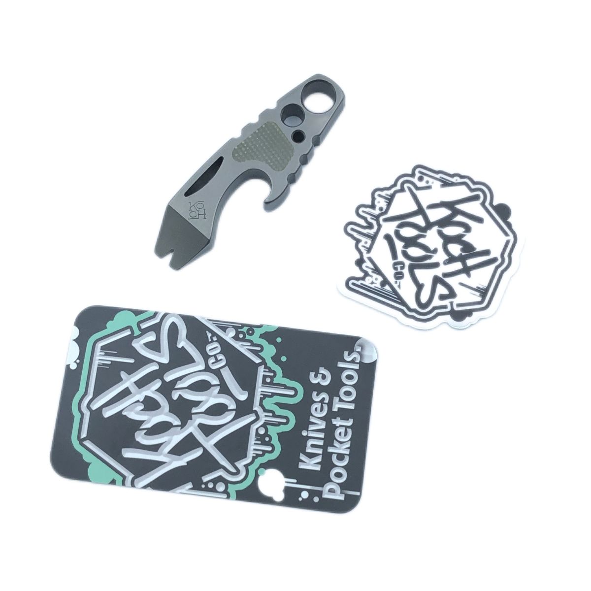 Koch Tools Kap Lifter Pry Bar Bottle Opener Titanium Edc PryBar Stone Washing