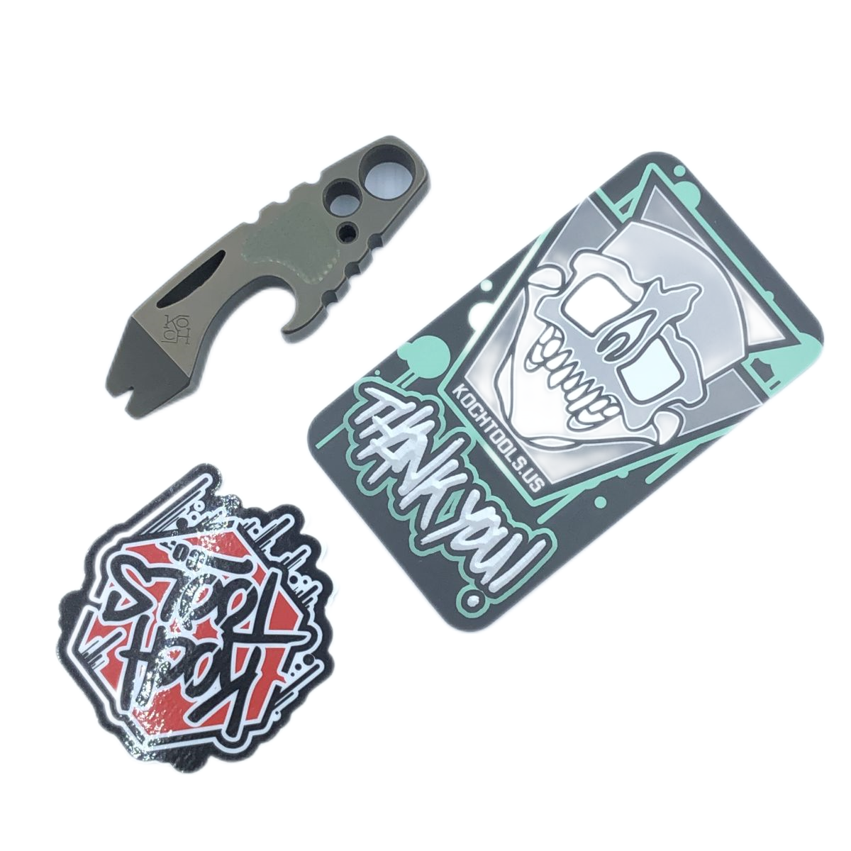 Koch Tools Kap Lifter Pry Bar Bottle Opener Edc PryBar Titanium Anodization Bronze