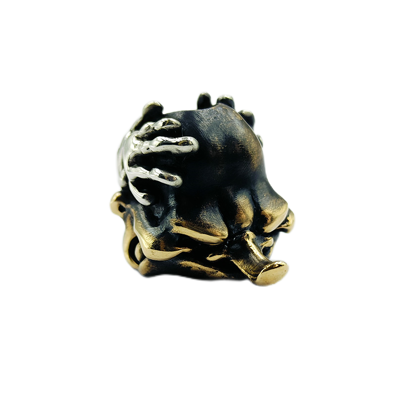 Phase OBjests Woodman Custom limit brass Silver knives lanyard beads