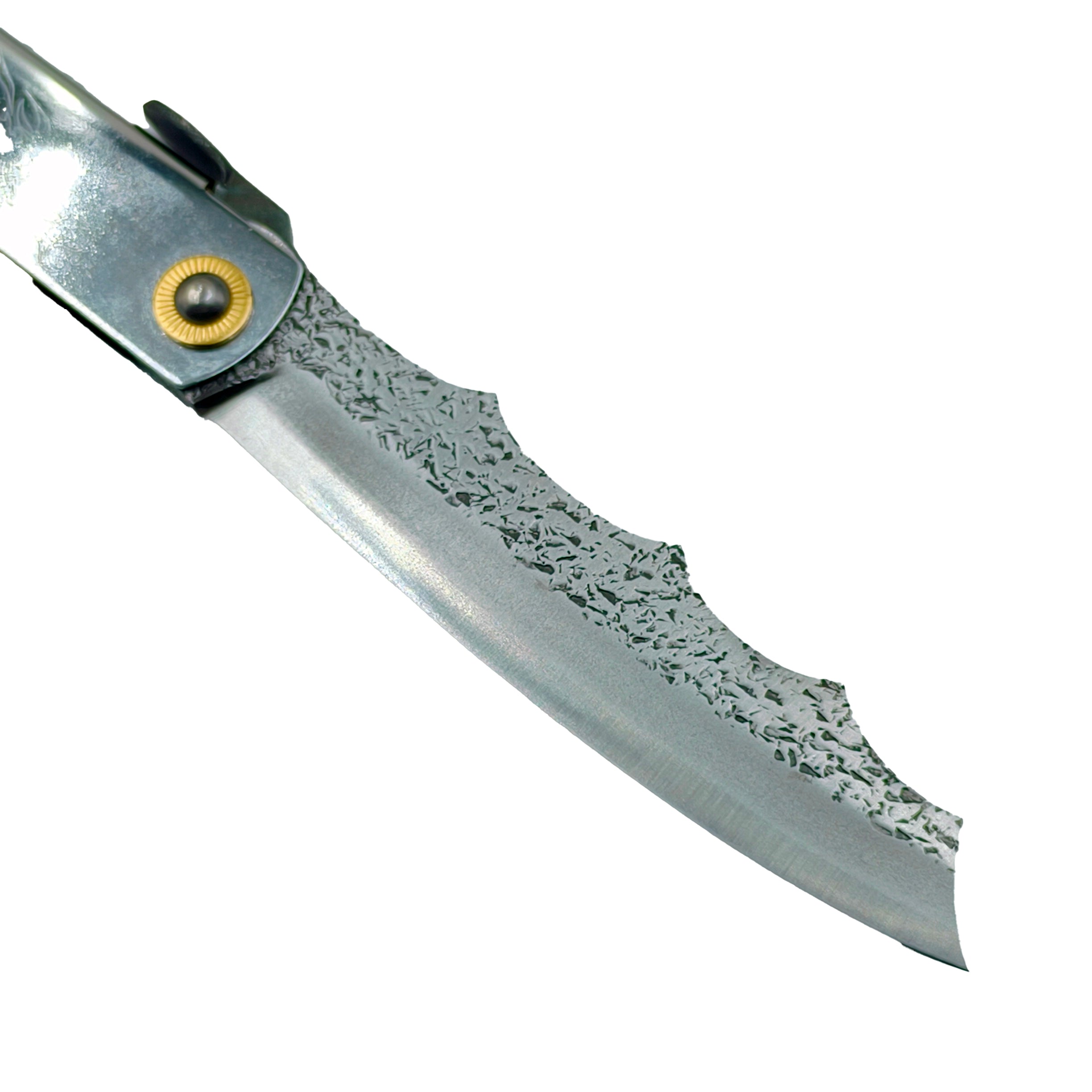 Nagao Higonokami Ryubu Dragon Friction Folder Knife Lron Plating Chromium Handle