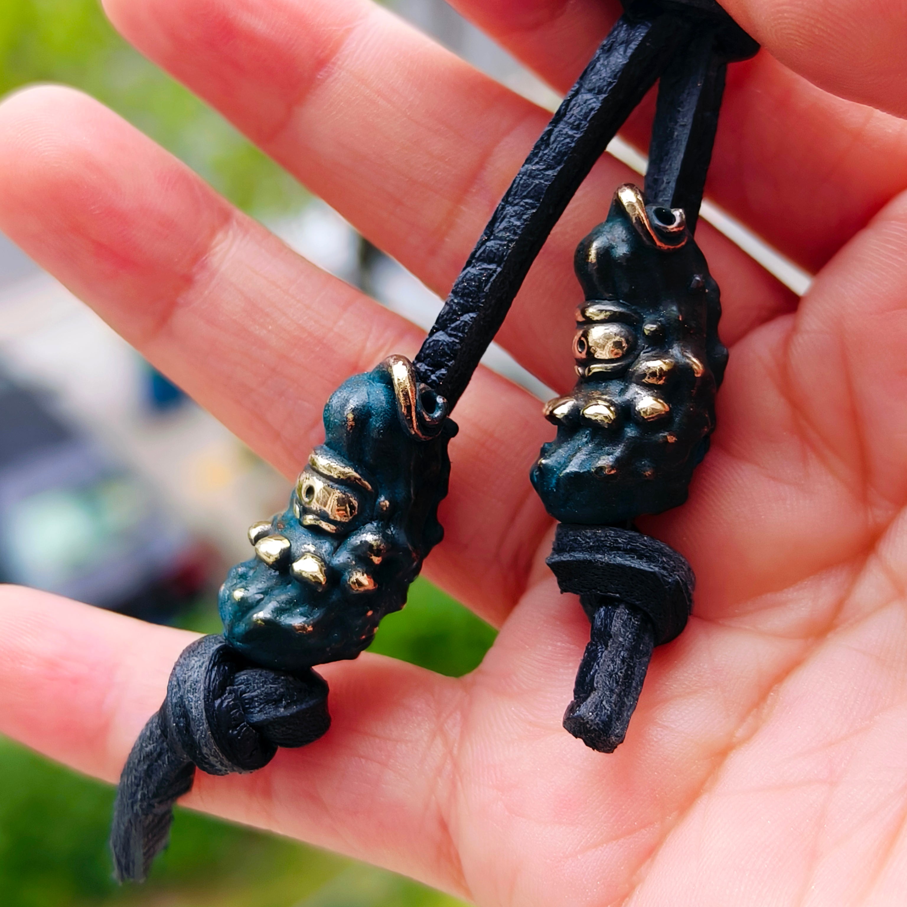 Phase Objects mini pickle Brass Beads Knives Lanyard Beads EDC Beads