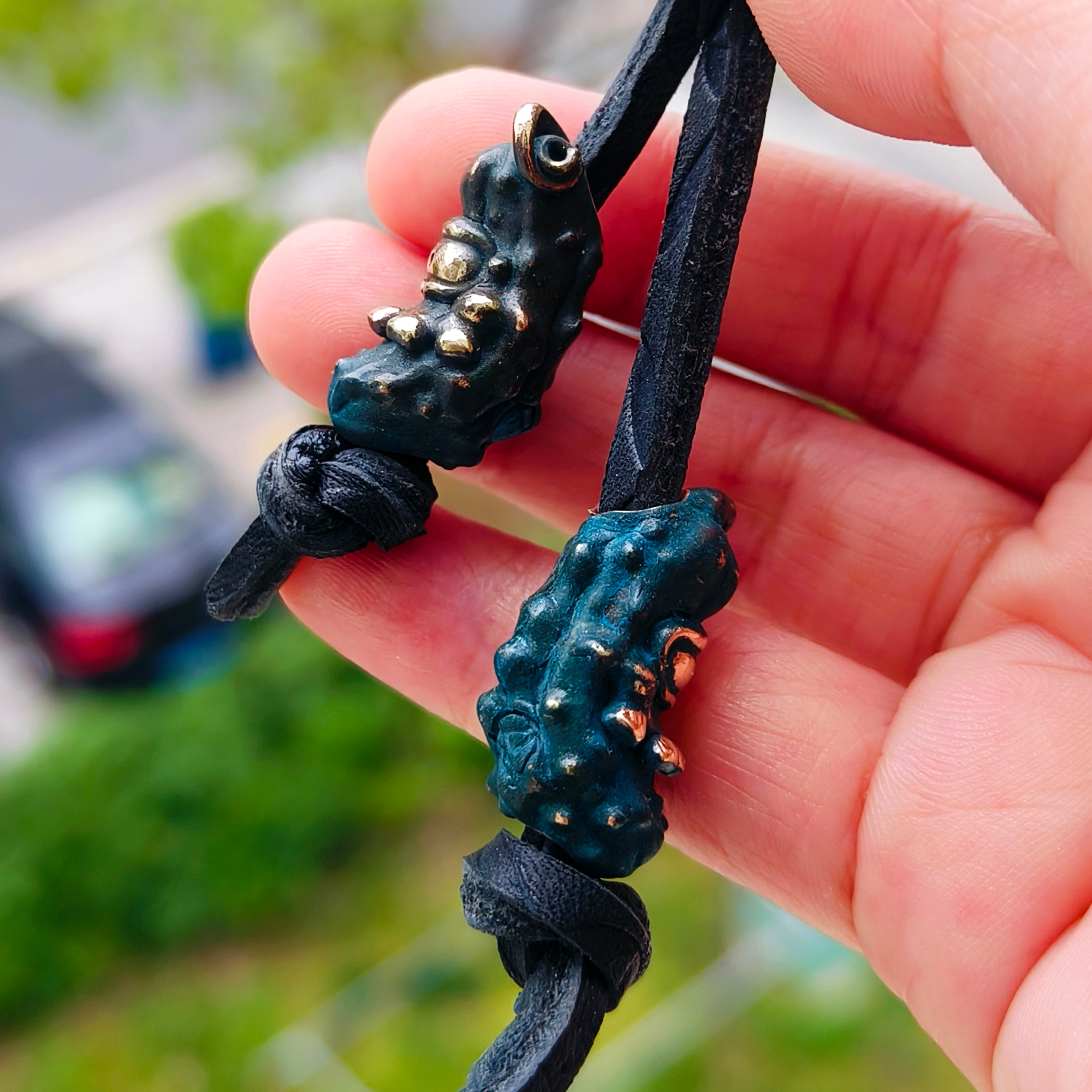 Phase Objects mini pickle Brass Beads Knives Lanyard Beads EDC Beads