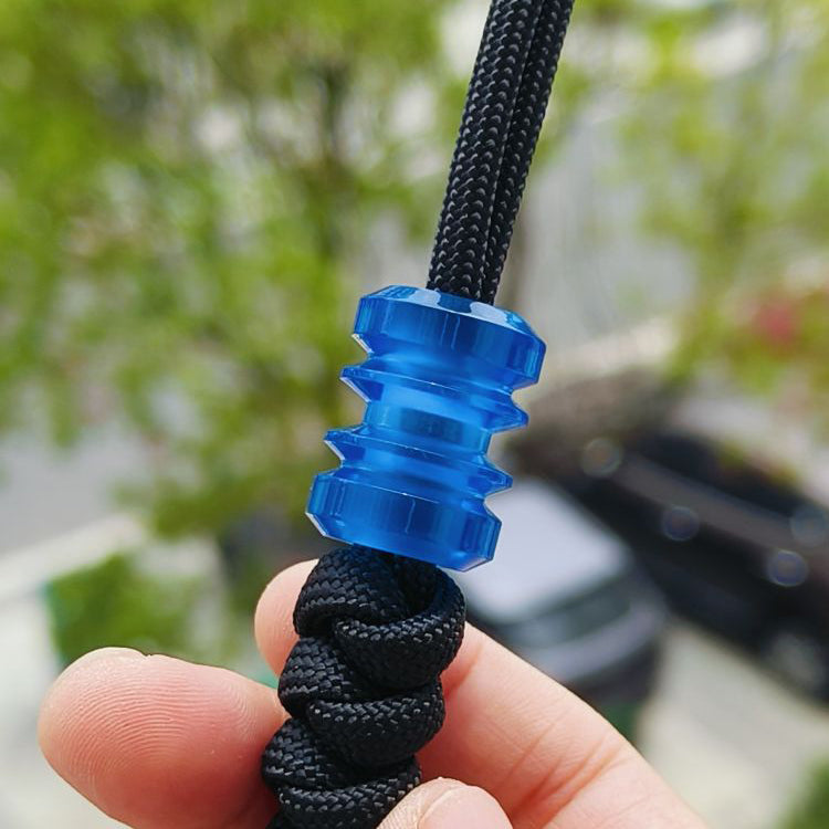 SnakeSword Blue Resin Knife Bead Pendant Knives Lanyard bead 3 pcs