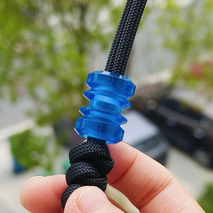 SnakeSword Blue Resin Knife Bead Pendant Knives Lanyard bead 3 pcs