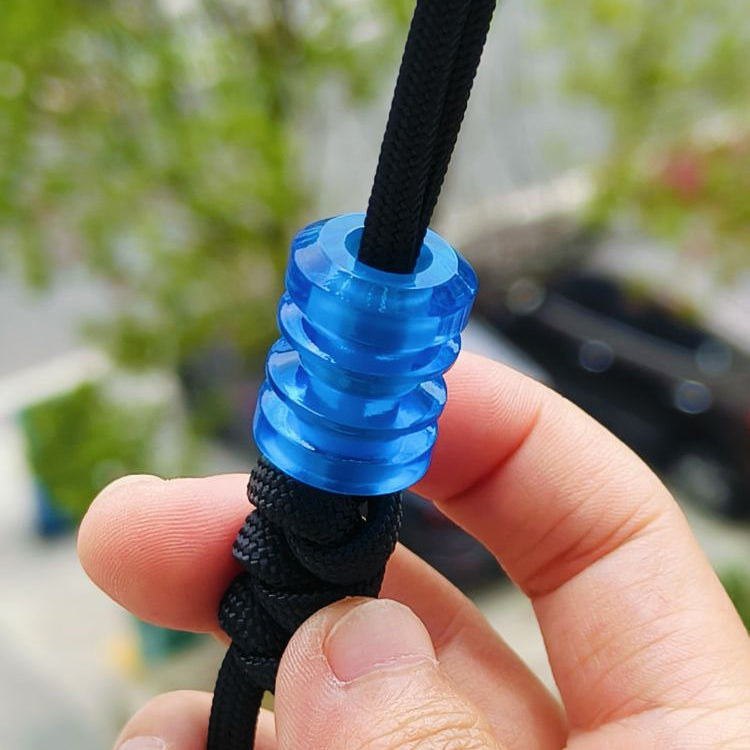 SnakeSword Blue Resin Knife Bead Pendant Knives Lanyard bead 3 pcs