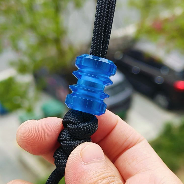 SnakeSword Blue Resin Knife Bead Pendant Knives Lanyard bead 3 pcs