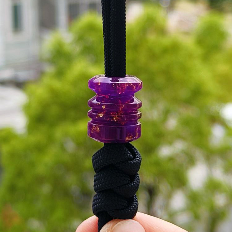 SnakeSword Purple Resin EDC Paracord Lanyard Beads & Accessories 3 pcs