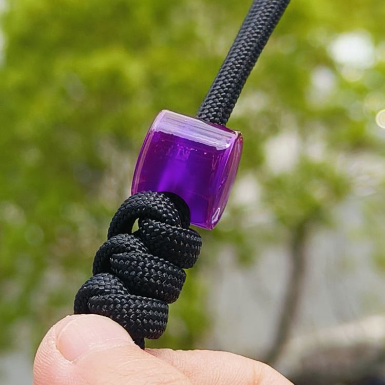SnakeSword Purple Resin Smile Bead EDC Paracord Lanyard Beads Bracelet & Accessories 3 pcs