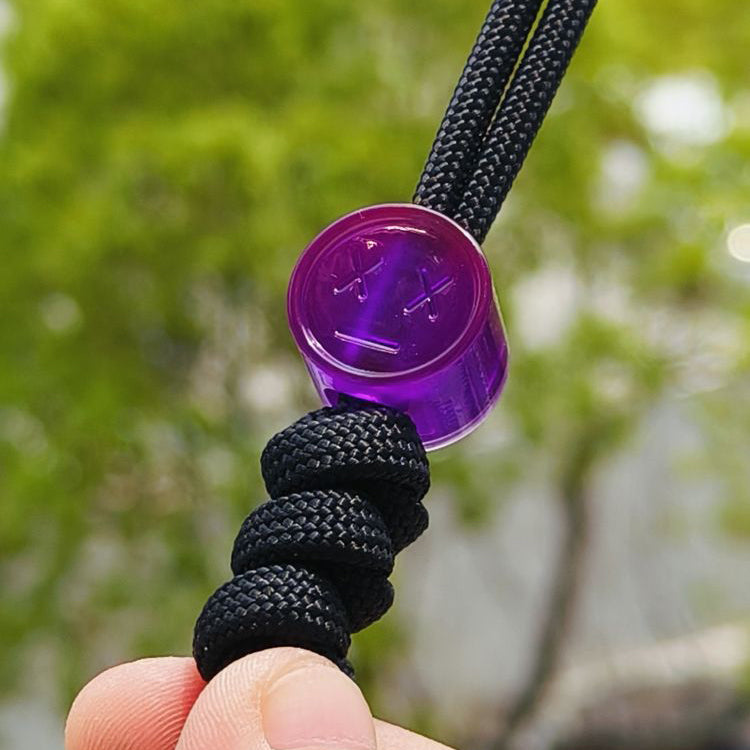SnakeSword Purple Resin Smile Bead EDC Paracord Lanyard Beads Bracelet & Accessories 3 pcs
