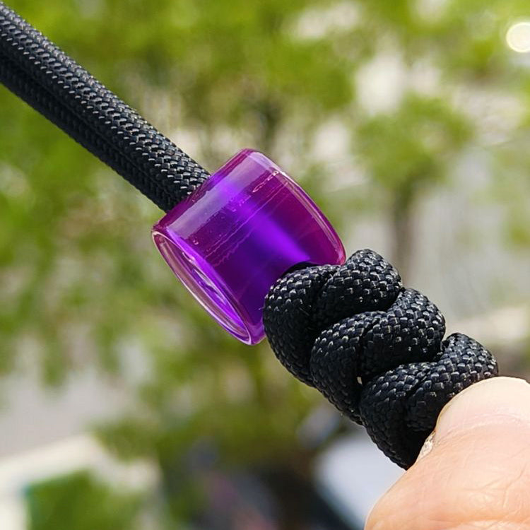 SnakeSword Purple Resin Smile Bead EDC Paracord Lanyard Beads Bracelet & Accessories 3 pcs