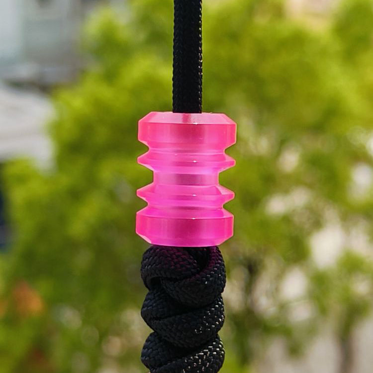 SnakeSword Pink Resin Bead EDC Paracord Lanyard Beads Bracelet & Accessories 3 pcs