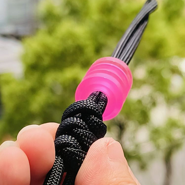 SnakeSword Pink Resin Bead EDC Paracord Lanyard Beads Bracelet & Accessories 3 pcs