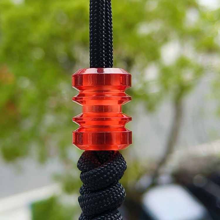 SnakeSword Claret Resin Bead Bracelet EDC Knife Lanyard Beads 3 pcs
